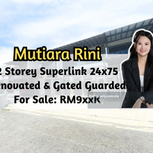 Mutiara Rini, 2 Storey Superlink 24x75, Renovated, Gated Guard, 6 Bed