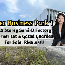 Eco Business Park 1, 1.5 Storey Semi-D Corner Factory, Gated Guarded