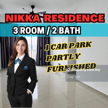 Partly furnished 3 rooms