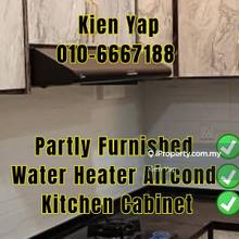 Lamansari partly furnished with kitchen cabinet water heater aircond