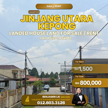 Jinjang Utara Kepong Landed House Land For Sale / Rent 