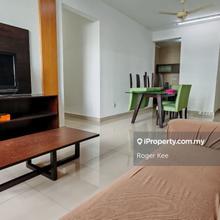 Corner unit with spacious master room study table tv greenery view