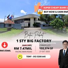 Earn Rm1.03mil! Bank Lelong 1 Storey Semi D Factory @ Johor Batu Pahat