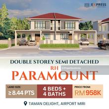 Brand New Double Storey Houses at Taman Delight, Miri Airport