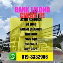Bank Lelong Freehold Aster Residence Sungai Long Kajang Selangor