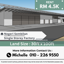 Negeri Sembilan Single Storey Factory For Rent