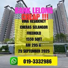 Bank Lelong Freehold Vina Residency Condo Cheras Selangor