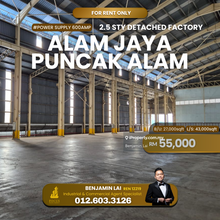 Puncak Alam 600amp Detached Factory for Rent
