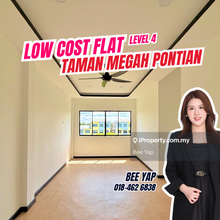 Johor Pontian Taman Megah Low Cost Flat For Sale, Level 4 Renovated