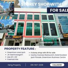 4sty shop with lift at Greentown Ipoh