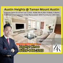 Austin Heights @ Taman Mount Austin - 3 Storey Semi D Corner Lot Sale