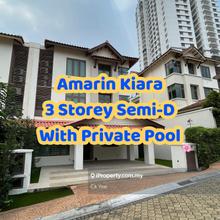3 Storey Semi-D House With Private Pool @ Amarin Kiara