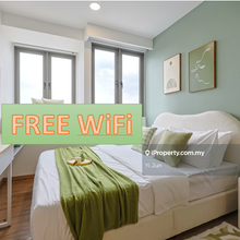 Free Wi-Fi & connected to monorail station!