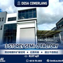 Desa Cemerlang Apex Industrial Park 3 Storey Semi-D Factory