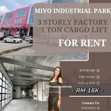 Kepong Mivo Industrial Park 3 Storey Factory For Rent 