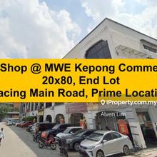 Mwe Kepong Commercial Park, Ground Floor Shop, 20x80, Face Main Road