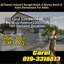 Kota Damansara Two storey Semi D factory For Sales