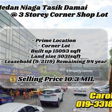 3 Storey Corner Shop Lot Medan Niaga Tasik Damai Sg.Besi For Sale