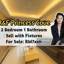 R&F Princess Cove 2 Bedroom 1 Bathroom, Sell with Fixtures, 1 Car Park