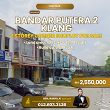 Bandar Putera 2 Klang 2 Storey Corner Shoplot For Sale