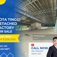 Kota Tinggi Open Shed Detached Factory for Sale