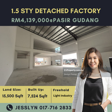 Pasir Gudang, 1.5 Storey Detached Factory For Sale