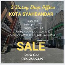 3 Storey Shop Office At Taman Kota Syahbandar Melaka.