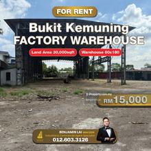 Bukit Kemuning Factory Warehouse For Rent