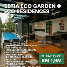 2 storey semi-d corner with swimming pool , viewing are welcome 