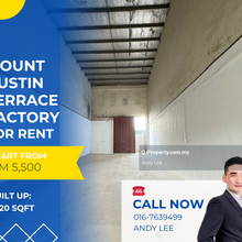 Mount Austin Johor Bahru Terrace Factory for Rent