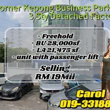 Limited Corner Segambut Detached  Factory For Sales For Sales