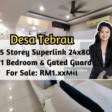 Desa Tebrau, 2.5 Storey Superlink 24x80, 5 plus 1 Bedroom, Gated Guard