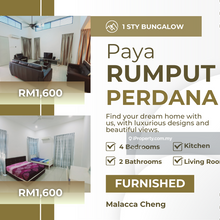 Fully Furnish 24hr Security 1 Sty Bungalow Paya Rumput Perdana Cheng