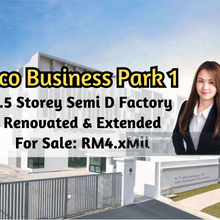 Eco Business Park 1, 1.5 Semi D Factory, Extended, Renovated, ROI 4.7%