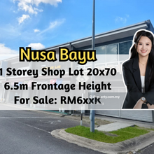 Nusa Bayu, 1 Storey Shop Lot 20x70, 6.5m Frontage Height, Freehold
