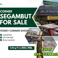 Busy Location Segambut Corner 2 Sty Shop For Sales
