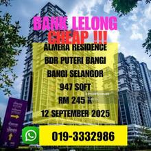 Bank Lelong Freehold Almrya Residence Bandar Puteri Bangi Selangor