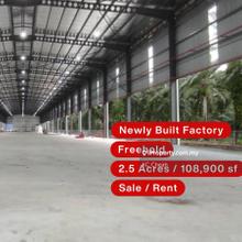 Newly Built Factory For Sale In Telok Panglima Garang