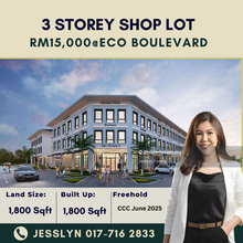 Eco Boulevard 2, 3 Storey Shop Lot For Rent