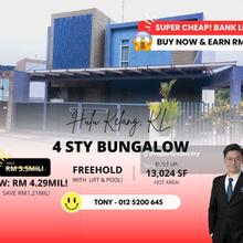 Earn Rm1.21mil! Bank Lelong 4 Storey Bungalow Hulu Kelang Kuala Lumpur