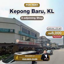 Kepong Baru, KL 2-adjoining Shop For Rent
