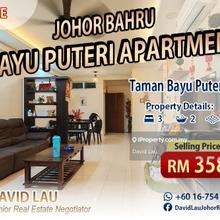 Bayu Puteri Apartment 1 (Blk B) 3 Bedrooms 2 Bathrooms Low Floor