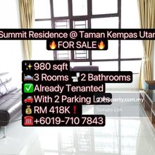D'Summit Residence @ Taman Kempas Utama For Sale