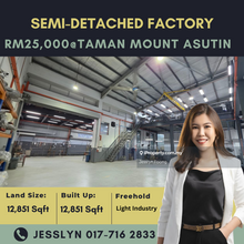 Taman Mount Austin, Semi-Detached Factory For Rent