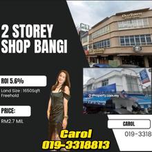 Bangi Intermediate 2 Storey Shop Lot for sale
