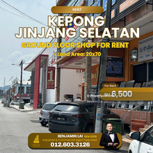 Kepong Jinjang Selatan Ground Floor Shop For Rent