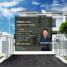 Straits View Home Double Storey Terrace Corner!! Rm1.3m Only!!