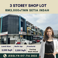 Taman Setia Indah, 3 Storey Shop Lot For Rent