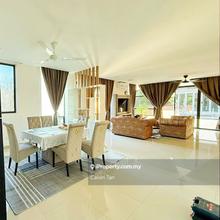Full furnished, nice 3sty link house, guarded, nice environment 