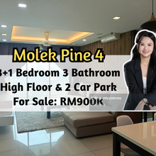 Molek Pine 4, 3 plus 1 Bedroom 3 Bathroom, 2 Car Park, High Floor